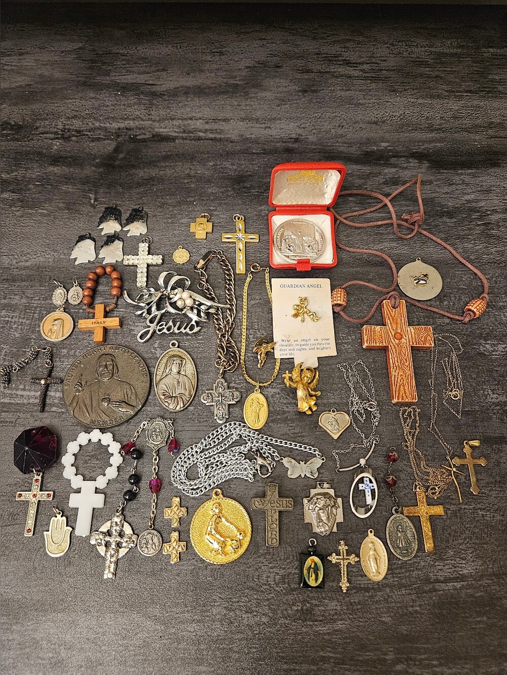 Vintage Christian & Religious Jewelry Destash Bundle - 40+ Pcs